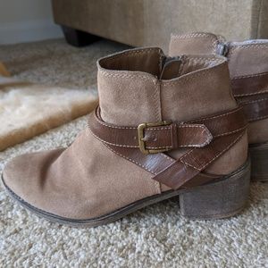Suede Leather Upper Booties Kohls